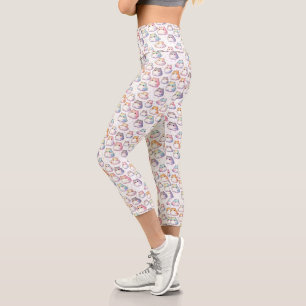 Leggings Capri Collection Chubby Cartoon Chat Avec Coeurs