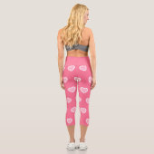 Leggings Capri Collection de la Saint-Valentin rose moderne (Verso)