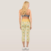 Leggings Capri Collection de Motifs de paniers de fruits - Ananas (Verso)
