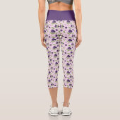Leggings Capri Collection de Motifs de paniers de fruits - bleuet (Verso)