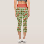 Leggings Capri Collection de Motifs de paniers de fruits - Fraise (Verso)