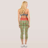 Leggings Capri Collection de Motifs de paniers de fruits - Fraise (Verso)