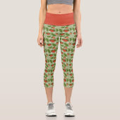 Leggings Capri Collection de Motifs de paniers de fruits - Fraise (Recto)