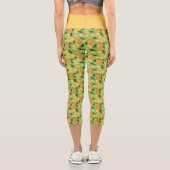 Leggings Capri Collection de Motifs de paniers de fruits - Orange (Verso)