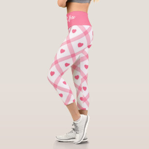Leggings Capri Collection des valentines du Coeur rose tendance