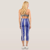 Leggings Capri Collection été tendance Marine Blue Boat Stripes (Verso)