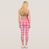 Leggings Capri Collection moderne d'amour du coeur rose (Verso)