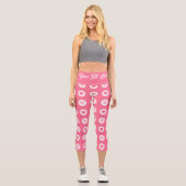Leggings Capri Collection moderne d'amour du coeur rose (Recto)