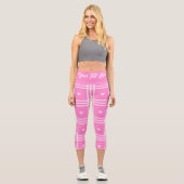 Leggings Capri Collection moderne Plaid Pink Heart (Recto)