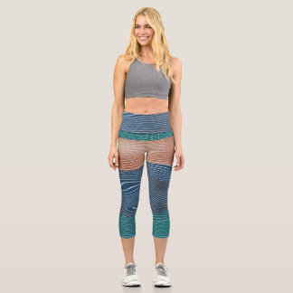 Leggings Capri Collines naturelles : motif sans soudure.