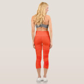 Leggings Capri Colorant à cravate orange (Verso)