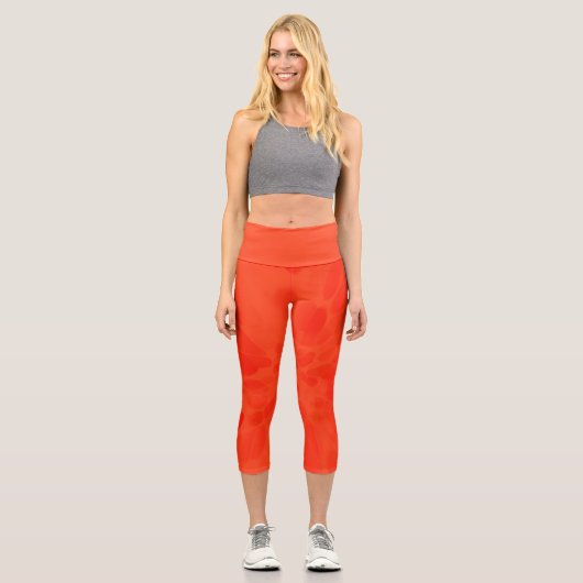 Leggings Capri Colorant à cravate orange (Recto)