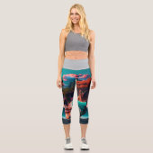 Leggings Capri Colored skull (Recto)