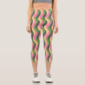 Leggings Capri colorés de Zigzag moderne (Recto)