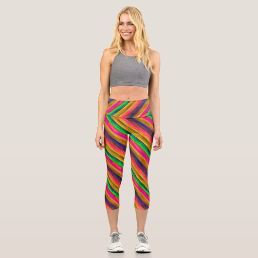 Leggings Capri colorful bands (Recto)