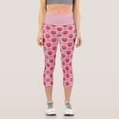 Leggings Capri colorful candy Valentine's day heart pattern (Recto)