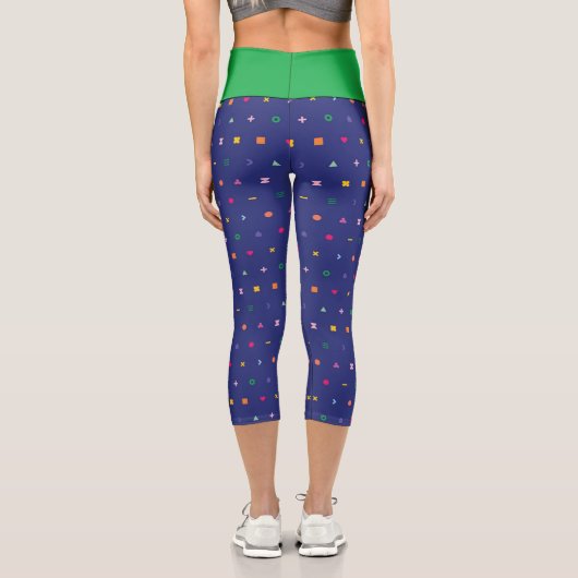 Leggings Capri Colorful geometric pattern (Verso)