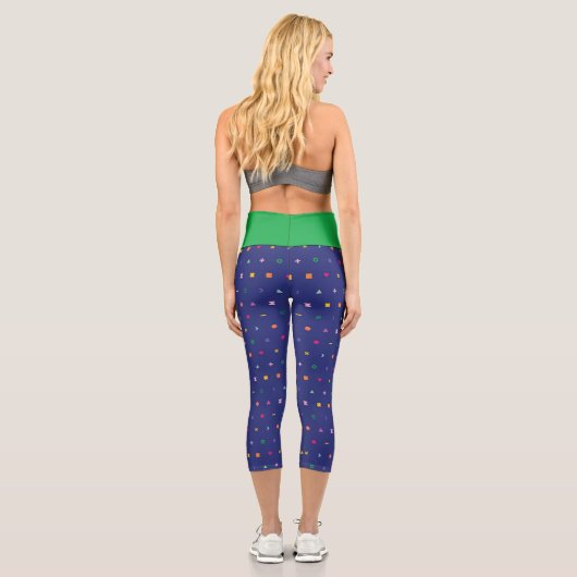 Leggings Capri Colorful geometric pattern (Verso)