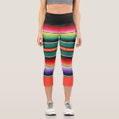 Leggings Capri Colorful Striped Mexicain impression générale (Recto)