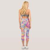 Leggings Capri Comète arc-en-ciel : Ciel magique et rêveur. (Verso)