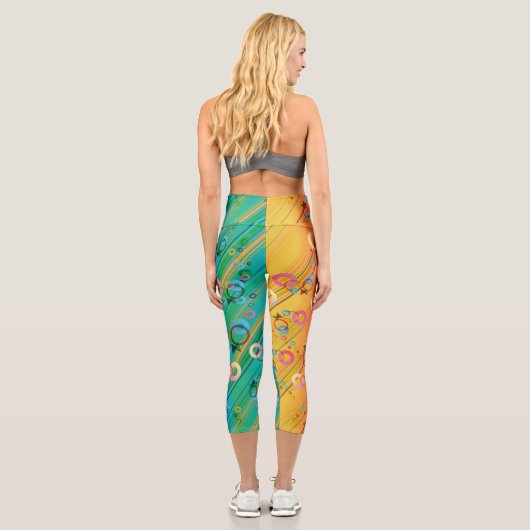 Leggings Capri Composition Abstraite (Verso)