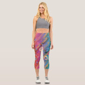 Leggings Capri Composition Abstraite (Recto)