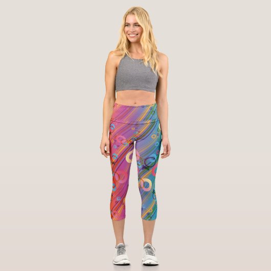 Leggings Capri Composition Abstraite (Recto)