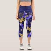 Leggings Capri Composition avec papillons Sapphire (Recto)