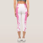 Leggings Capri Compression féminine ajustée à la taille blanche f (Verso)