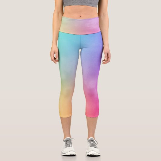 Leggings Capri Conception arc-en-ciel Abstraite (Recto)