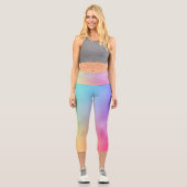 Leggings Capri Conception arc-en-ciel Abstraite (Recto)
