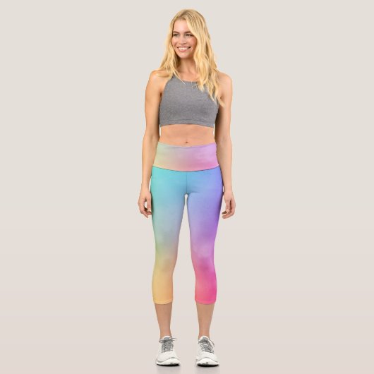 Leggings Capri Conception arc-en-ciel Abstraite (Recto)