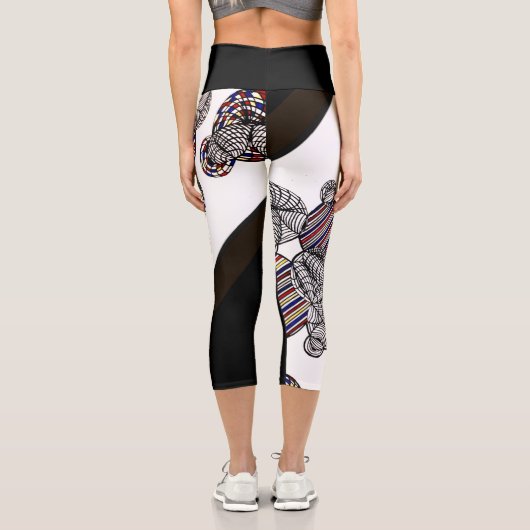 Leggings Capri Conception Capri Abstraite (Verso)
