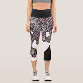 Leggings Capri Conception Capri Abstraite (Recto)