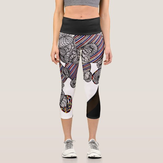 Leggings Capri Conception Capri Abstraite (Recto)