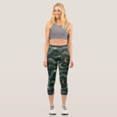 Leggings Capri Conception de ciel nocturne céleste mystique (Recto)