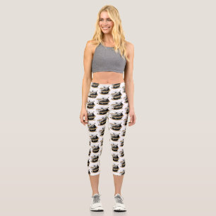 Leggings Capri Conception de dés de moine