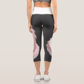 Leggings Capri Conception de fantasy Art Dragon Or Blanc Chinois  (Verso)
