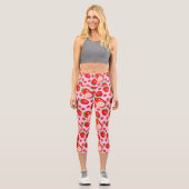 Leggings Capri Conception de fraises (Recto)
