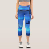 Leggings Capri Conception de la boîte de Carré en mosaïque géomét (Recto)