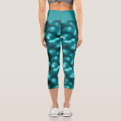 Leggings Capri Conception de la série Galaxie sarcelle 3 (Verso)