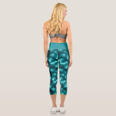 Leggings Capri Conception de la série Galaxie sarcelle 3 (Verso)