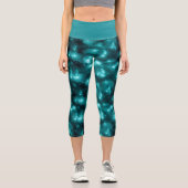 Leggings Capri Conception de la série Galaxie sarcelle 3 (Recto)