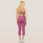 Leggings Capri Conception de marguerite Magenta (Verso)