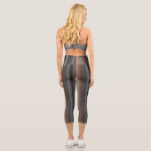 Leggings Capri Conception de rayures de terres boisées de forêt s (Verso)