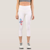 Leggings Capri Conception de salutation simple et heureuse pour a (Recto)