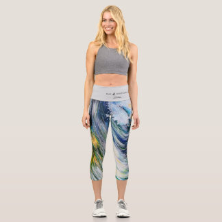 Leggings Capri Conception d'onde Capris haut taille