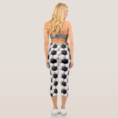 Leggings Capri Conception du ventilateur de football (Verso)