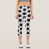 Leggings Capri Conception du ventilateur de football (Recto)