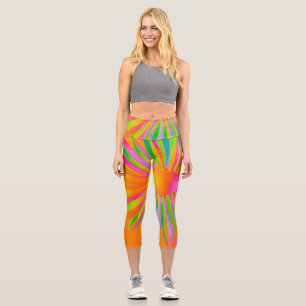 LEGGINGS CAPRI CONCEPTION FLORALE DE L'IMAGINAIRE MULTI-COULEUR F
